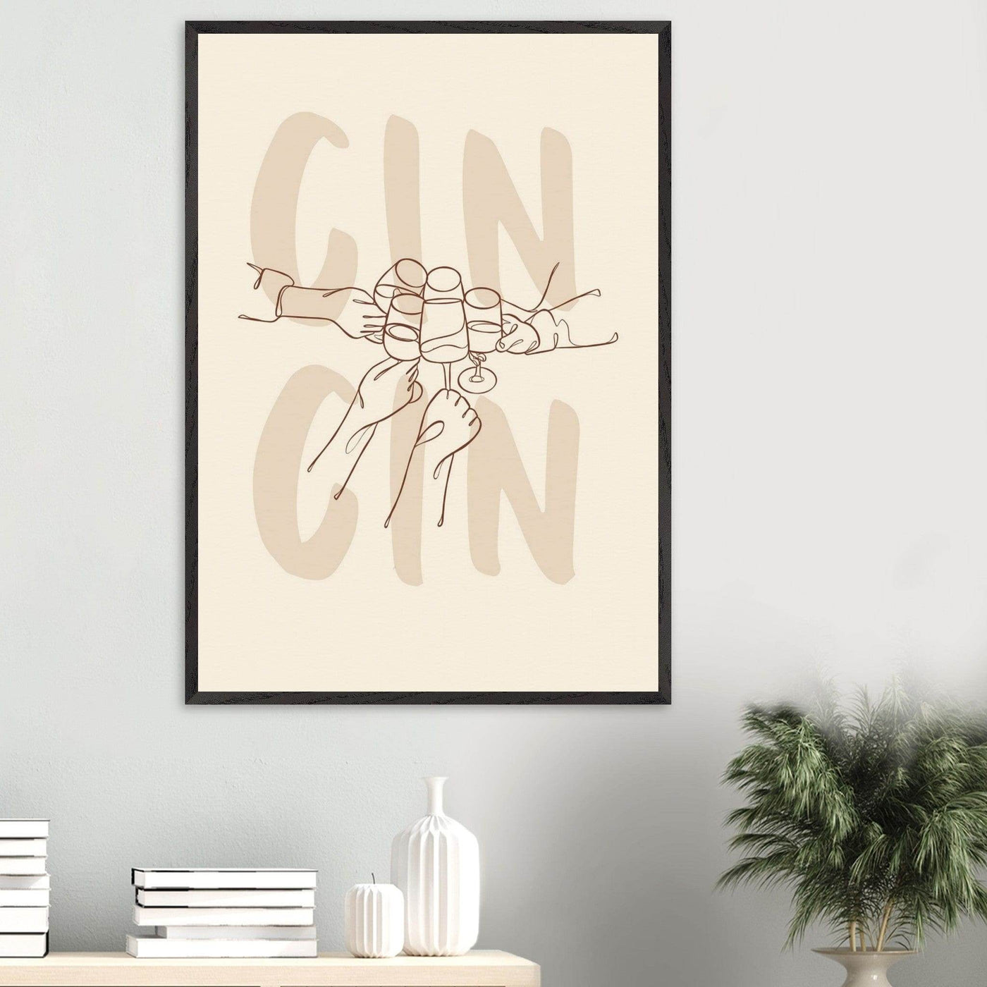 Framed Gin Quote Artwork for Gin Lovers - Perfect Decor for Home or Bar - Vibrantwalls