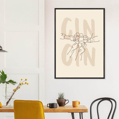 Framed Gin Quote Artwork for Gin Lovers - Perfect Decor for Home or Bar - Vibrantwalls