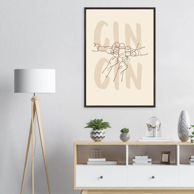 Framed Gin Quote Artwork for Gin Lovers - Perfect Decor for Home or Bar - Vibrantwalls