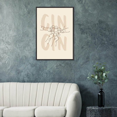 Framed Gin Quote Artwork for Gin Lovers - Perfect Decor for Home or Bar - Vibrantwalls
