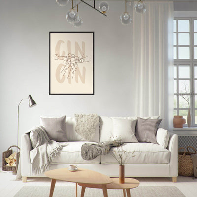 Framed Gin Quote Artwork for Gin Lovers - Perfect Decor for Home or Bar - Vibrantwalls