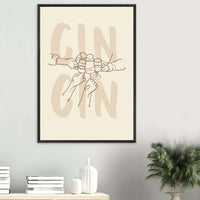 Gin Quote Artwork Framed Wall Art - Vibrantwalls