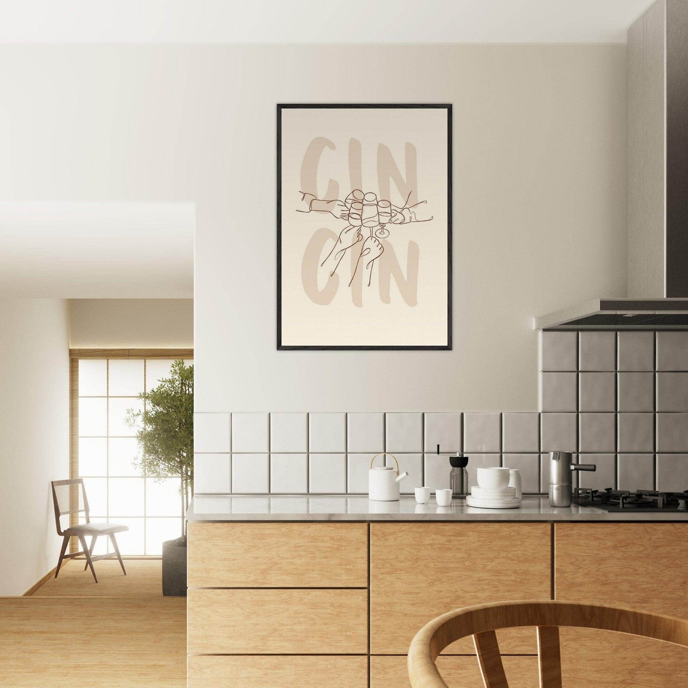 Framed Gin Quote Artwork for Gin Lovers - Perfect Decor for Home or Bar - Vibrantwalls