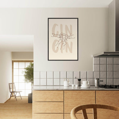 Framed Gin Quote Artwork for Gin Lovers - Perfect Decor for Home or Bar - Vibrantwalls
