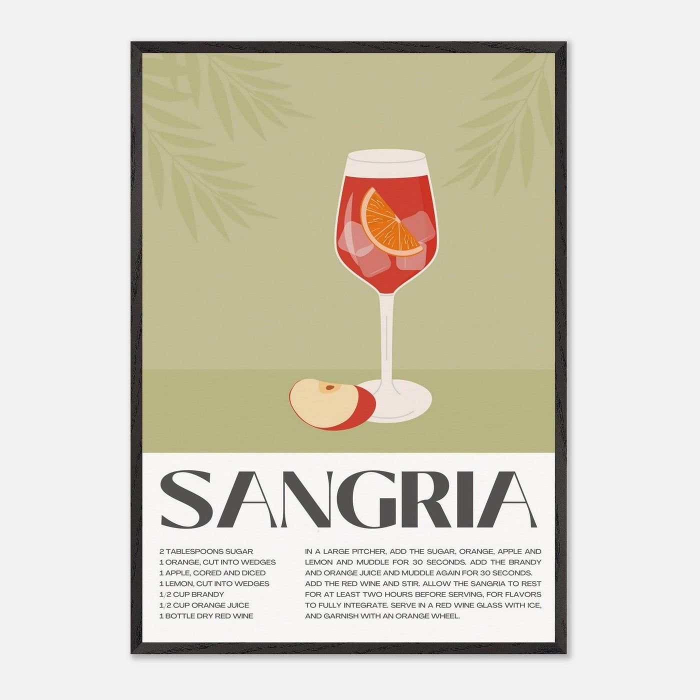 Sangria Cocktail Red Wine - Vibrantwalls