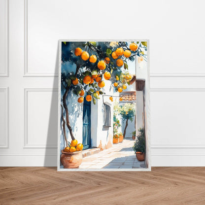 Sun-Drenched Lemon Grove Alley - Vibrantwalls