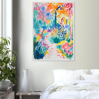 Vibrant Matisse Style Abstract Garden - Vibrantwalls