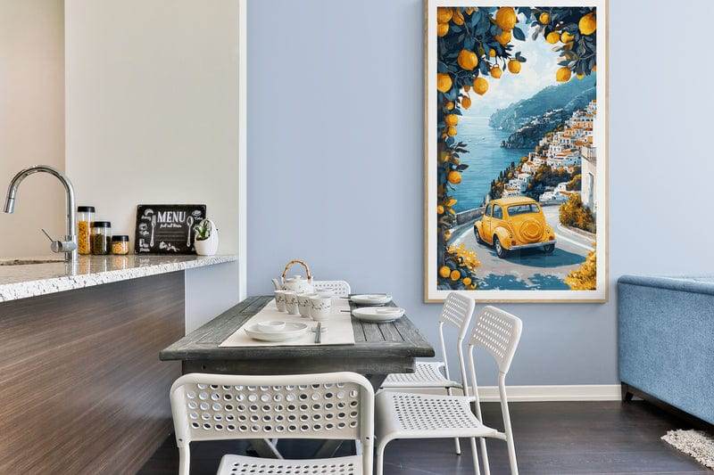 Vintage Italian Amalfi Coastal Drive Experience - Discover the Amalfi Lemon Grove - Vibrantwalls