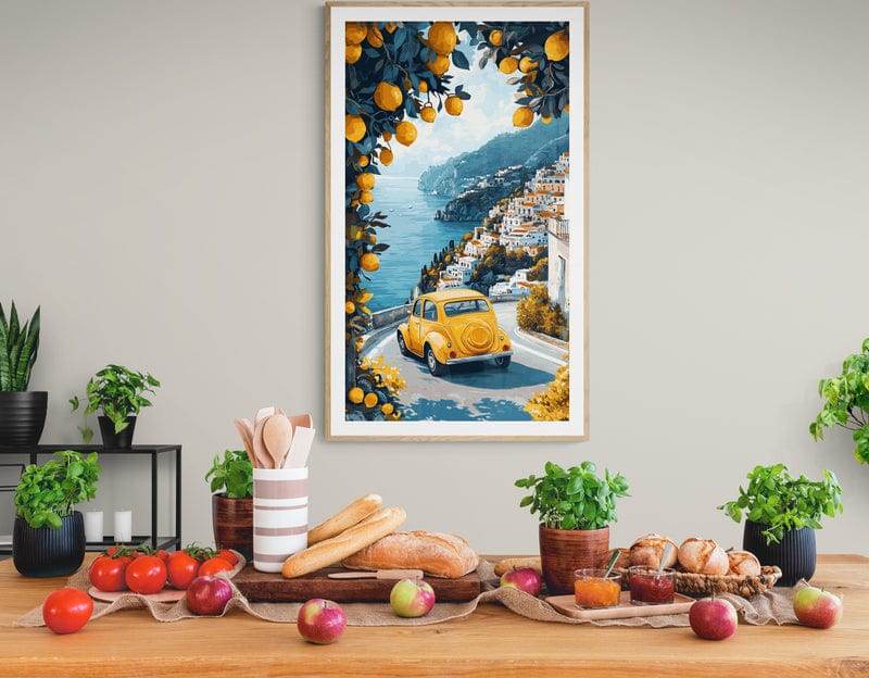 Vintage Italian Amalfi Coastal Drive Experience - Discover the Amalfi Lemon Grove - Vibrantwalls