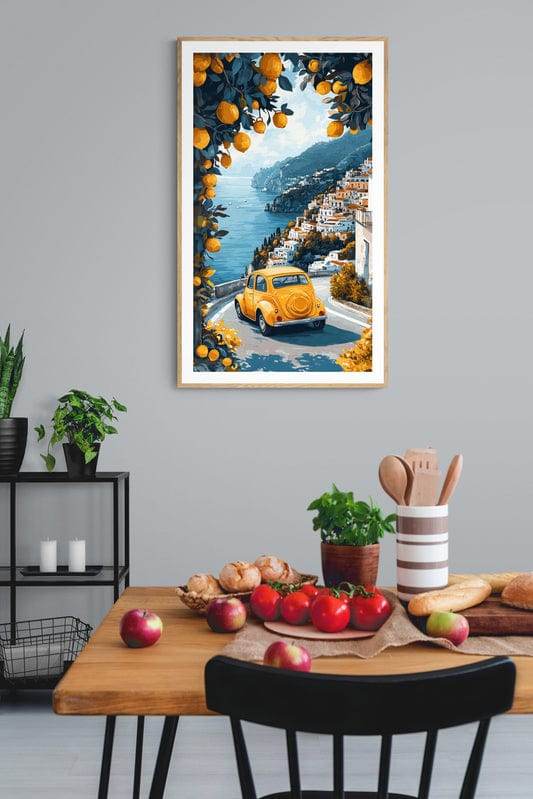 Vintage Italian Amalfi Coastal Drive Experience - Discover the Amalfi Lemon Grove - Vibrantwalls