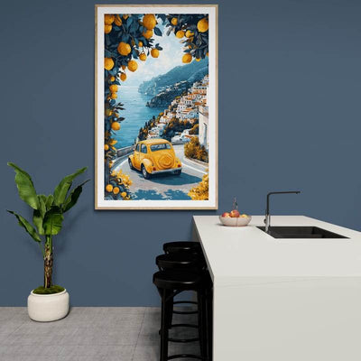 Vintage Italian Amalfi Coastal Drive Experience - Discover the Amalfi Lemon Grove - Vibrantwalls