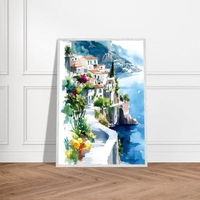 Vintage Italian Coastal Sunset Drive: Experience the Golden Hour - Vibrantwalls