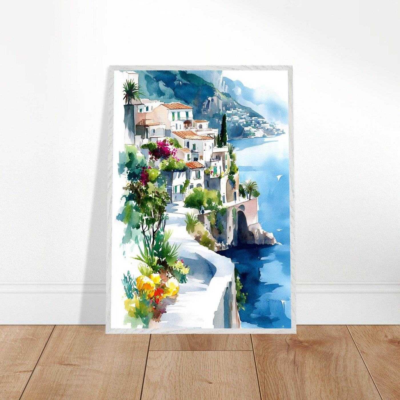 Vintage Italian Coastal Sunset Drive: Experience the Golden Hour - Vibrantwalls