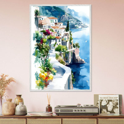 Vintage Italian Coastal Sunset Drive: Experience the Golden Hour - Vibrantwalls