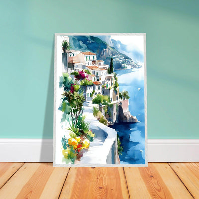 Vintage Italian Coastal Sunset Drive: Experience the Golden Hour - Vibrantwalls