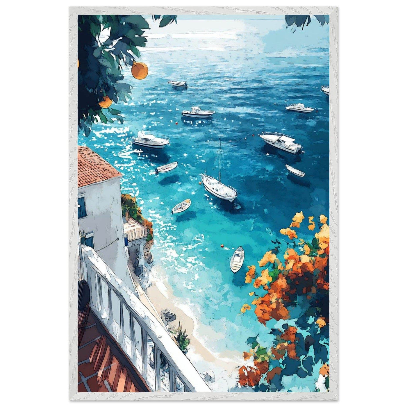 Vintage Italian Coastal View - Vibrantwalls