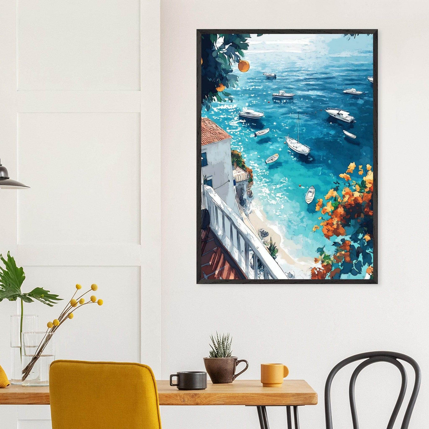 Vintage Italian Coastal View - Vibrantwalls