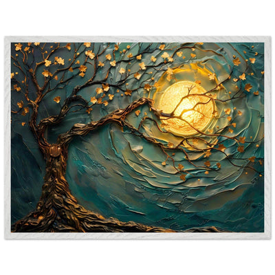 Teal Gold Tree of Life Pendant - Elegance in Nature's Design - Vibrantwalls