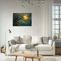 Teal Gold Tree of Life Pendant - Elegance in Nature's Design - Vibrantwalls