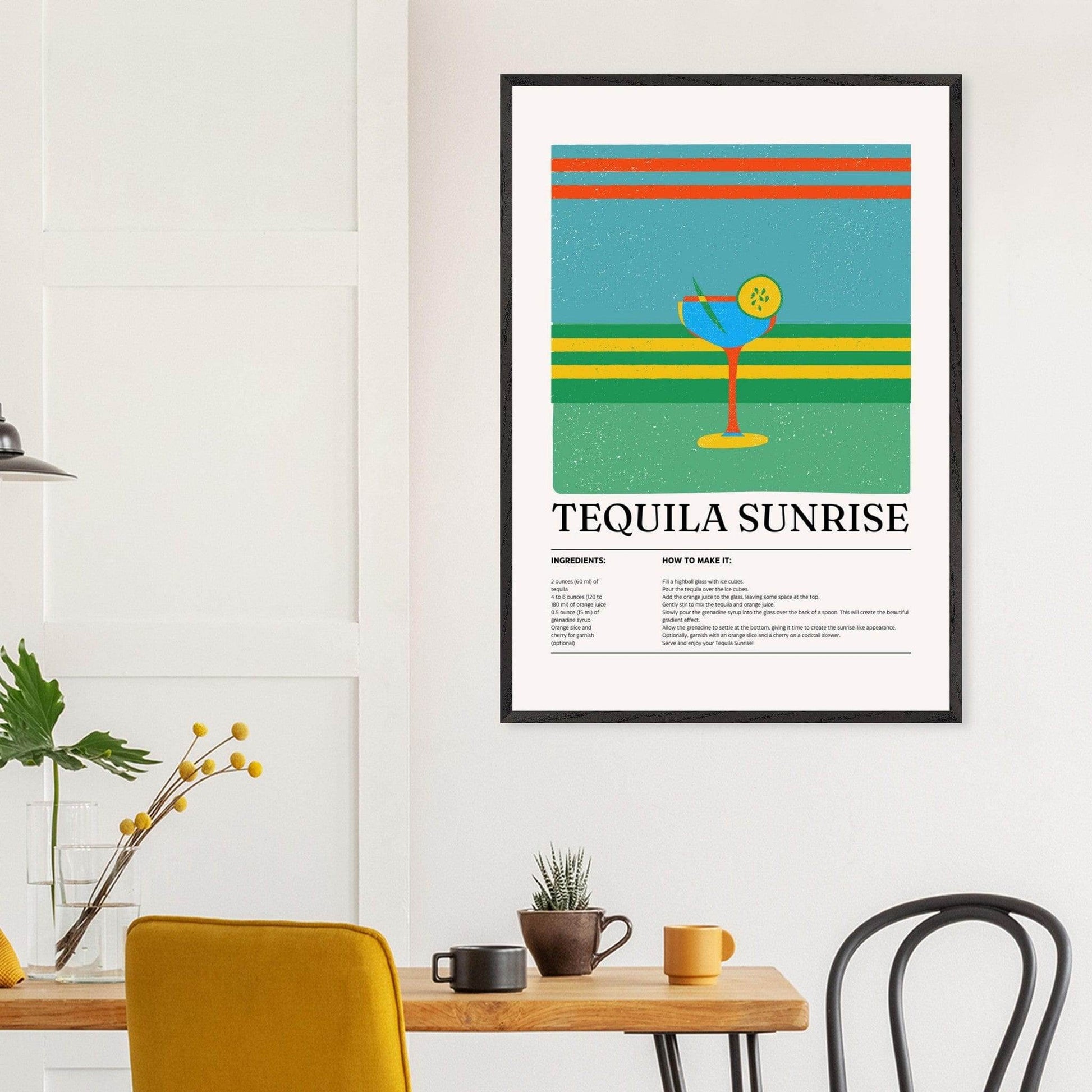 Tequila Sunrise Cocktail Recipe - Vibrantwalls