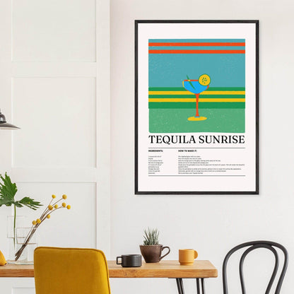 Tequila Sunrise Cocktail Recipe - Vibrantwalls