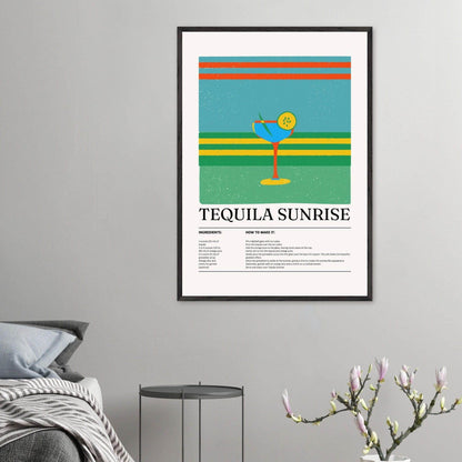 Tequila Sunrise Cocktail Recipe - Vibrantwalls