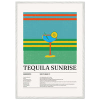 Tequila Sunrise Cocktail Recipe Wall Art - Vibrantwalls