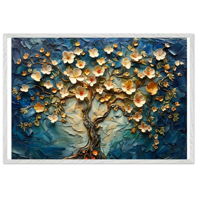 Textured Tree of Life Impasto Blooms - Vibrantwalls