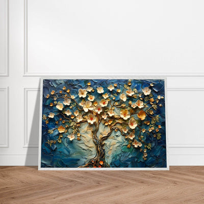 Textured Tree of Life Impasto Blooms - Vibrantwalls