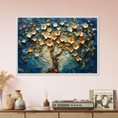 Textured Tree of Life Impasto Blooms - Vibrantwalls