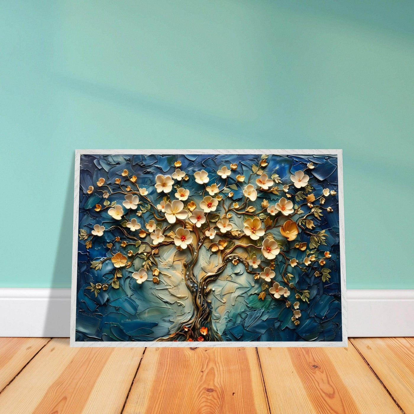 Textured Tree of Life Impasto Blooms - Vibrantwalls