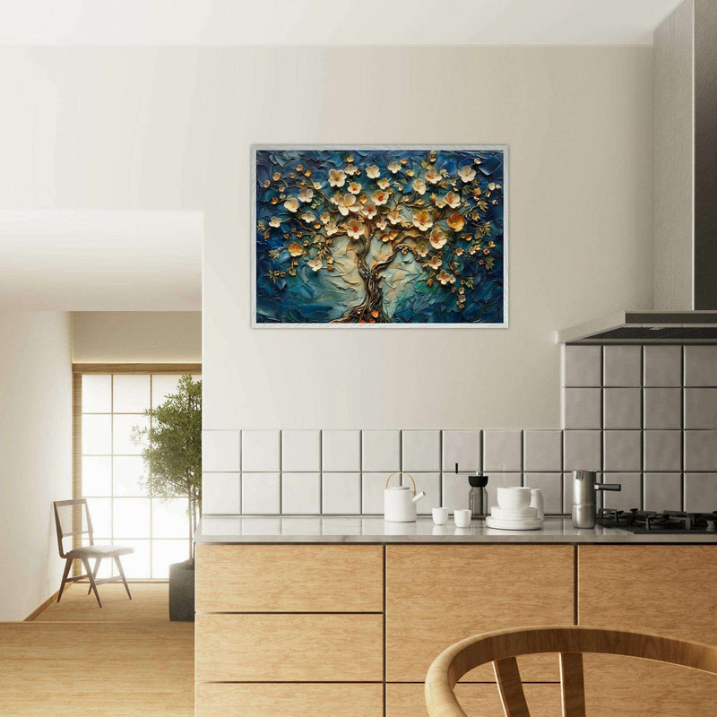 Textured Tree of Life Impasto Blooms - Vibrantwalls